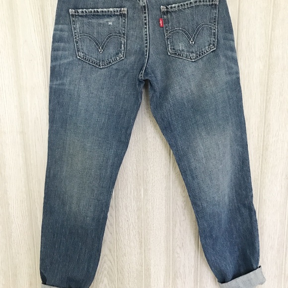 Levi's Boyfriend 513 Jeans Distressed - Picture 2 of 4